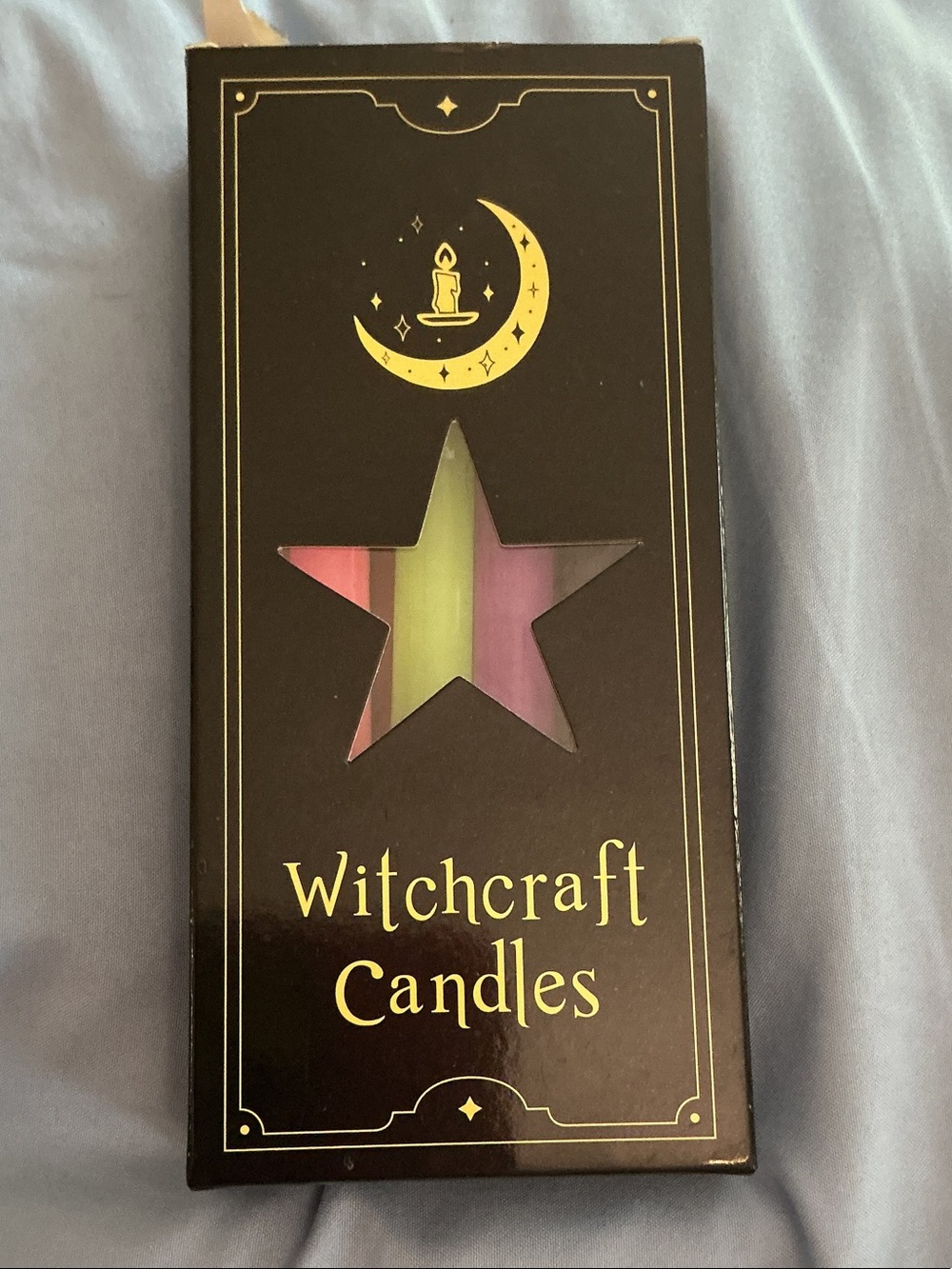 Witchcraft Candles Multi-Color Star Window Box • thin & tapered.short candles